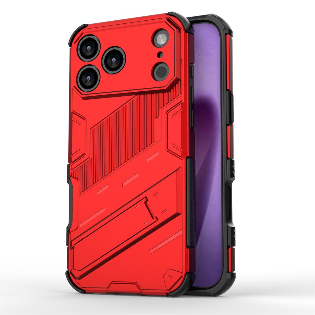 For iPhone 17 Pro Max Case PC + TPU Shockproof Phone Cover with Kickstand