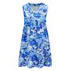 Abito Estivo da Donna Senza Maniche Scollo a V Stampa Abiti Corti Moda Casual Fluido Boho Volant A Linea Svasato Prendisole