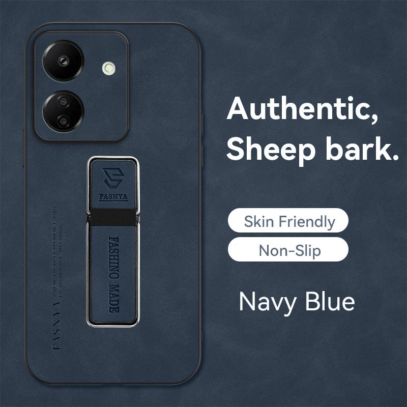 

Для POCO M6 4G овчинный магнитный кожаный чехол-держатель для телефона для Xiaomi POCOM6 F6 Pro X6 Neo M6Pro F5 X5 матовый силиконовый защитный чехол-подставка для задней панели POCO x5 pro