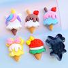 12pcs Cute PVC Mixed Ice Cream Series Flexible Glue Flat Back Cabochon Scrapbook Kawaii DIY Embellishments Accessories H300