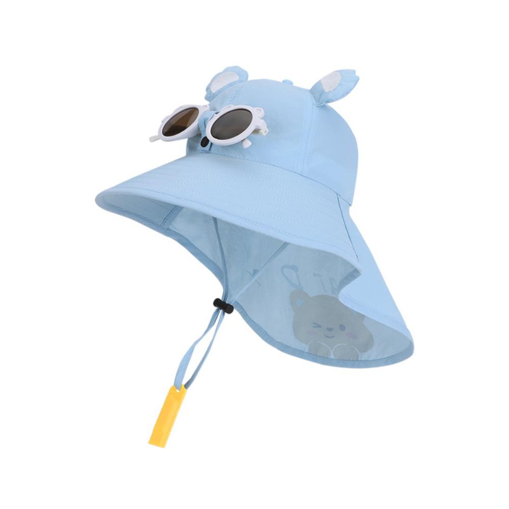 Extended Shawl Children s Sun Hat Big Brim Summer Sunshade Hat Fashion Children Beach Cap  Outdoor синий