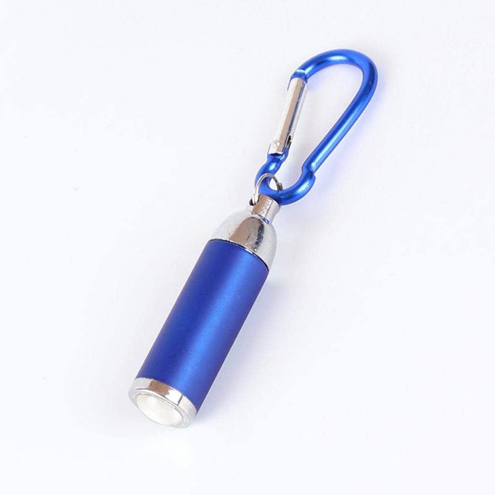 Led Zoom Mini Flashlight Telescopic Strong Light Torch With Keychain Pendant Creative Mountaineering Buckle Gift