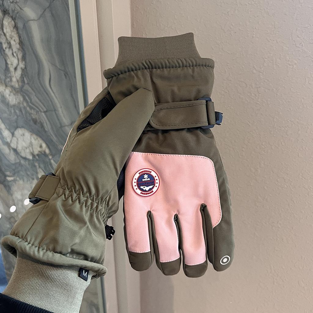 Gloves for Men and Women with Touch Screen, Winter Outdoor Mountaineering and Cycling, Warm and Velvet Thickened, Windproof, Coldproof and Waterproof