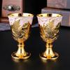 Vintage Metal Water Cup Set With Geometric Design For Home Decor And Giftgiving
