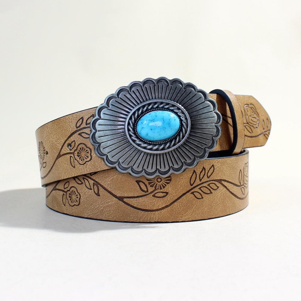 Western Denim Bohemian Belt Male Vintage Court Belt Unisex