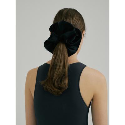 Silk Scrunchie (L) - Black