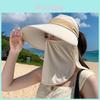 Ultralight Summer Sun Hat With Removable Shoulder Shield For Outdoor Cycling And Uv Protection