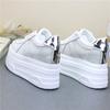 Modă Pantofi cu toc pană cu platformă de 12 cm pantofi sport pantofi cu toc platformă albă plasă aerată decupat pantofi femei zapatos de mujer