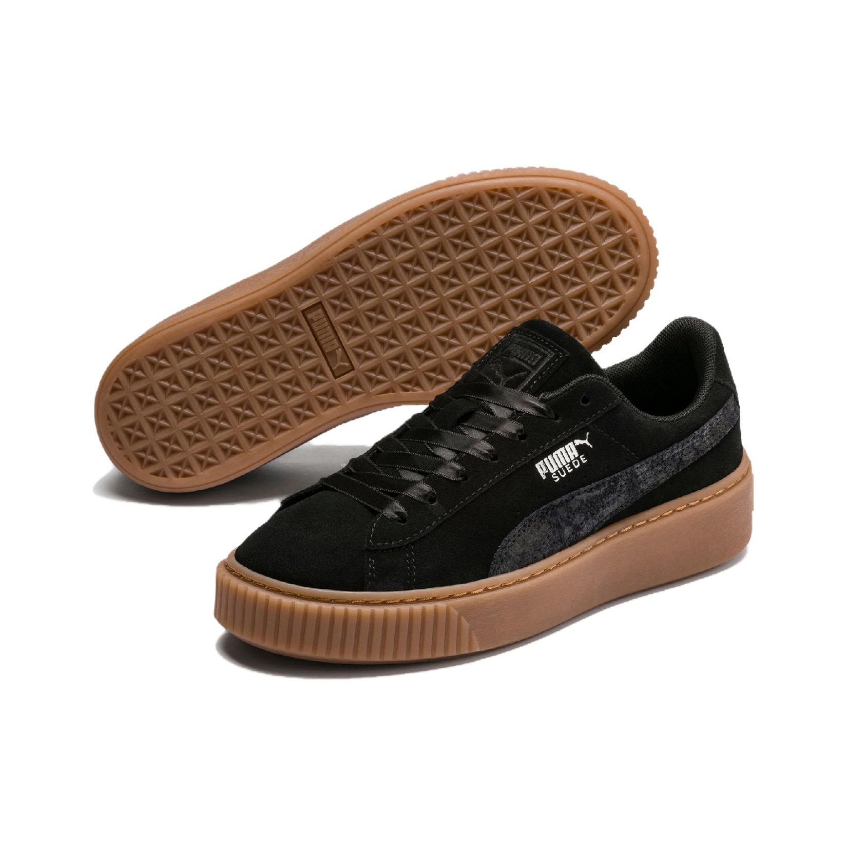 Puma Кроссовки на платформе Galaxy Черные женские Gum 369172-03 37 — фото 3