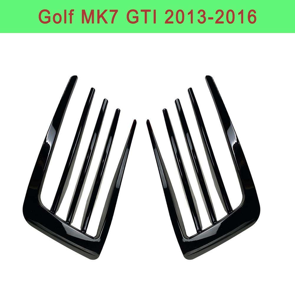 Front Bumper Fog Light Grilles For Volkswagen Golf 7 MK7 GTI 2013-2016 Fog Lamp Eyebrow Cover