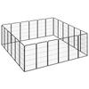 VidaXL Parc pour chien 24panneaux Noir 50x100cm Acier enduit de poudre 3115962
