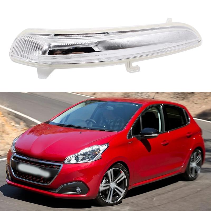 Car Door Wing Rearview Mirror Turn Signal Indicator Light Lens Cover For Peugeot 208 2008 2012-2017 1607512680