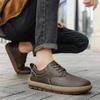 Herren Übergröße Retro Britischer Stil PU Lederschuhe Knöchel Bequem Fußgefühl Freizeitschuh Abriebfeste Laufsohle Laufschuhe