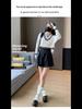 Autumn/Winter 2023 High Waist PU Leather Shorts: Slim, Wide-Leg, Korean Style, Casual Loose Fit with Outerwear Boots Compatibility.