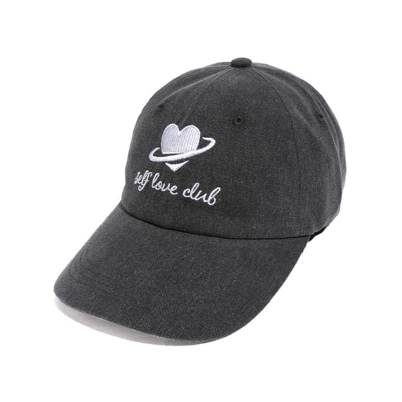 Net Social Club SELF LOVE PIGMENT WASHED CAP (BLACK)