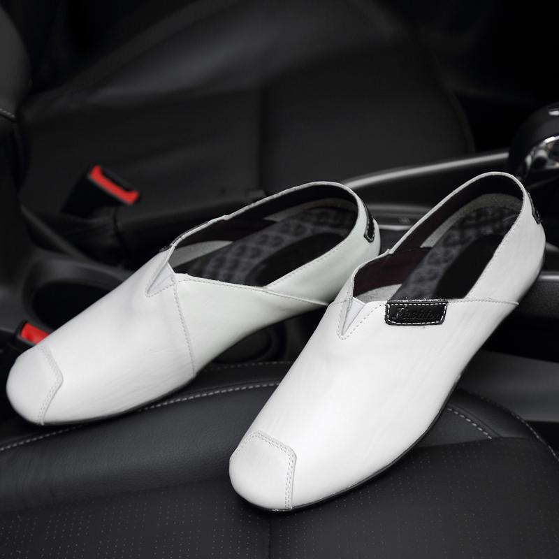 Hot Selling Men's Leather Casual Shoes Spring Summer Soft Soled Loafers Simple Comfortable Men's Driving Shoes Anti Slip