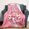 1pc StrawberryMyMelody RV Blanket, Digital Printed Flannel Blanket, Multi-Purpose Four Seasons Hypoallergenic Quilt for Sofa, Bed, Office, P