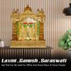 God Idols for Pooja | Metal Antique Ganesh laxmi Saraswati Sculpture Murti for Home Decor | Decorative Platter with Diya Ganpati