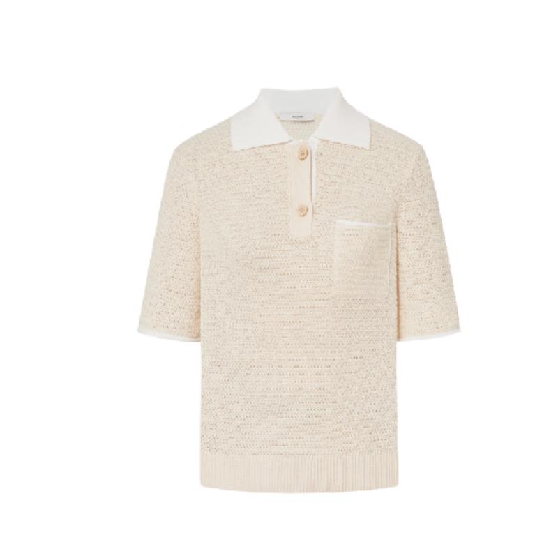 Edition Women's Crochet Knit Polo Shirt