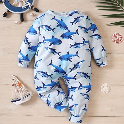0-24M Neugeborenen Kleinkind Baby Boy Langarm Cartoon Strampler Body Overall Tier Outfit Herbst Kleidung
