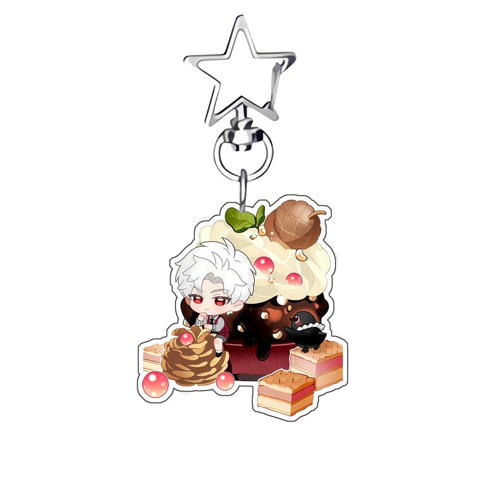 Acrylic Keychain for Love and Deepspace Sylus Rafayel Zayne Xavier Backpack Pendant Anime Decoration Collection Gift Toy