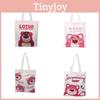 Canvas Tote Bag Large Capacity Casual With Lotso And Letter Print For Daily Use