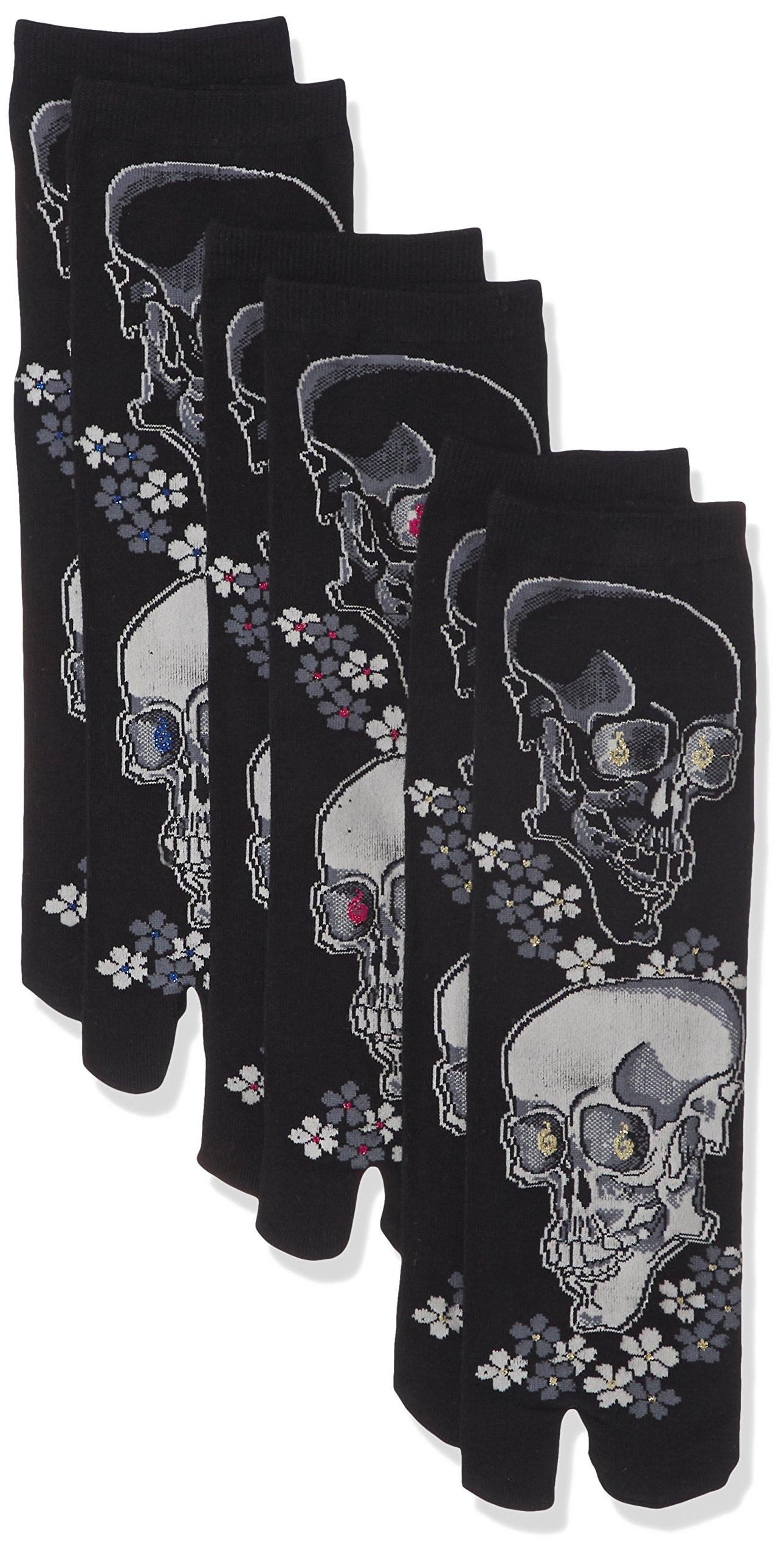 

Ияши Японские носки-таби с черепом для любования луной Набор из 3 штук (Ияши) Мужской узор,