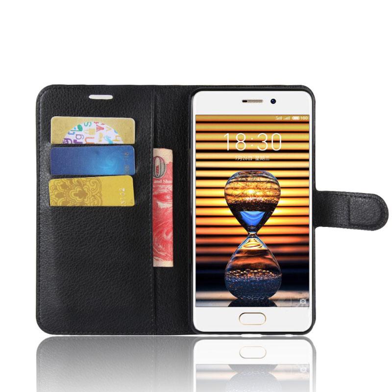 Custodia Portafoglio Con Tasche E Supporto Per Meizu M6 Note, Effetto Camoscio, Chiusura Magnetica, Shantime
