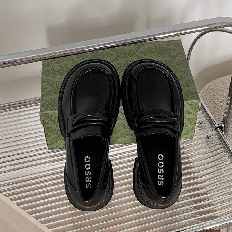 British style platform small leather shoes women's 2025 new spring versatile women's jk single shoes muffin loafers ins tide