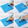 3D Printing Silicone Mat DIY With 2 Finger Protectors Template Drawing Tool Silicone Pad Drawing Tools for Kids Adults