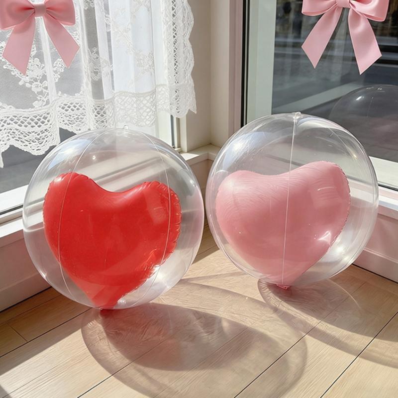 Love Heart PVC Balloons 13.38Inch Valentine's Day Heart Balloons for Anniversary Celebration Wedding Birthday Decoration