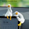 Cute 3D Duck Figurine Resin Cartoon Animal Decor For Desk Car Dashboard TV Monitor Gift Idea Mini Resin Duck Ornament Playful
