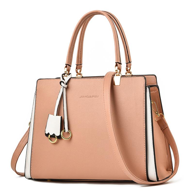 

Autumn and Winter New Handbag Fashionable Large Capacity Middle-aged Women s Bag Shoulder Crossbody Bag рожевий
