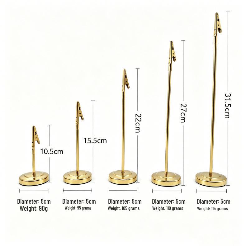 Vertical Menu Holder & Table Card Display Stand with Alligator Clip for Hotels & Restaurants