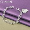 CHSHINE 925 Sterling Silver Double Heart Bracelet For Women Fashion Charm High Quality Fine Jewelry