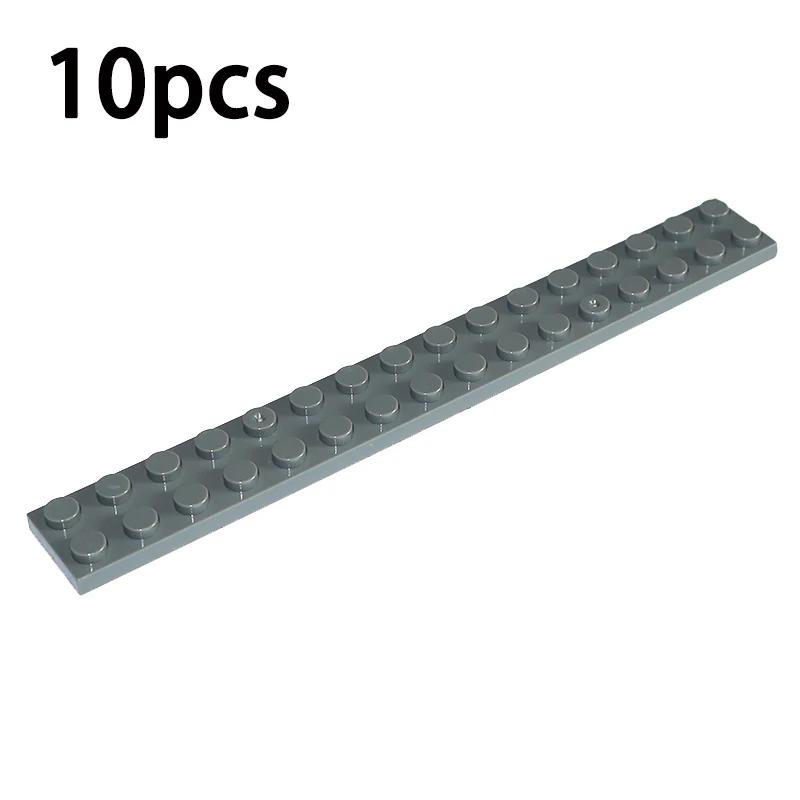 10PCS Size 2x16 Dot Plate MOC Assemble Particles DIY Building Blocks 2*16 Figures Bricks Educational Creative Toy for Kid 4282