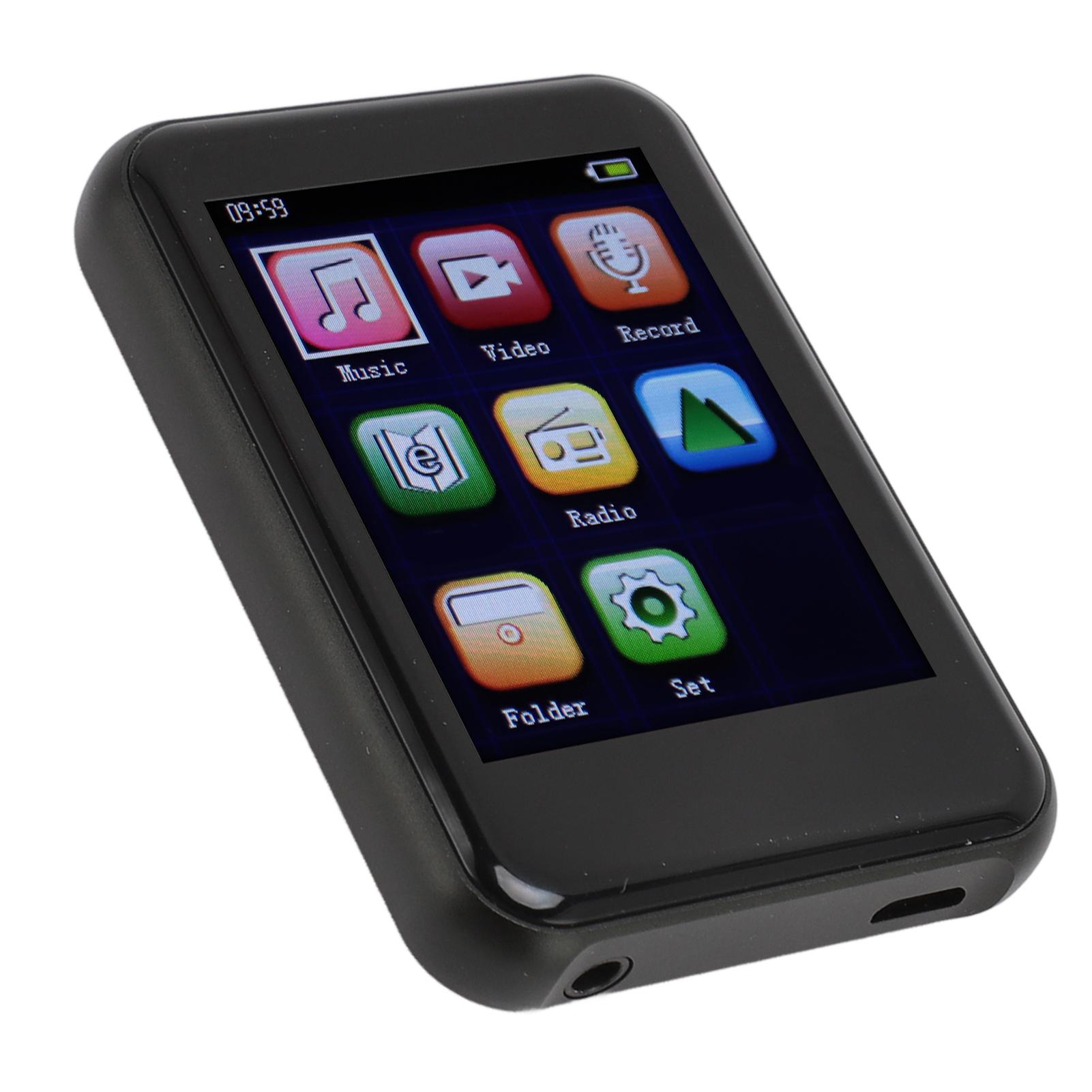 

1.5 Inch Portable MP3 Player Capacitive Touch Control AI Noise Reduction Lossless HiFi Sound Multifunctional MP3 Player