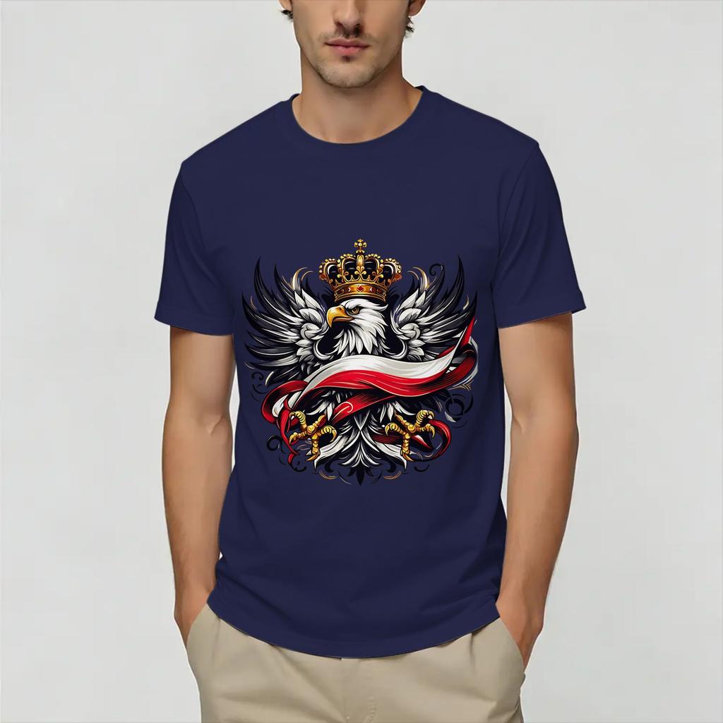 Vintage Poland Polish Flag TShirt for Unisex Funny Cotton Tees Round Neck Short Sleeve T Shirts Graphic Tops
