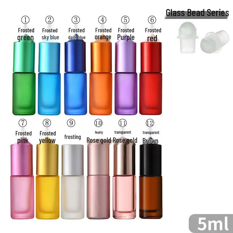 Frosted Roller Ball Essential Oil Bottle - 5ml & 10ml Light-Blocking Glass