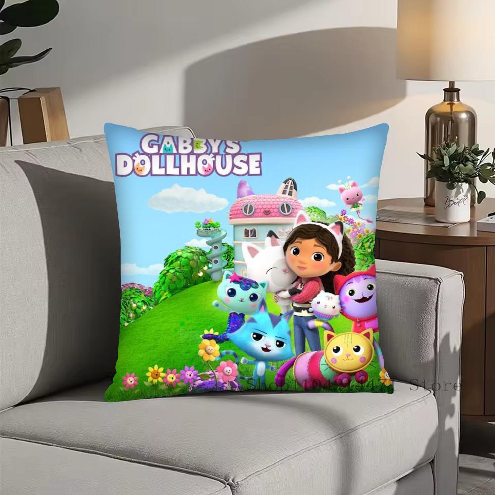 1 Stück G-Gabbys Puppenhaus Kissenbezug Quadratisch Schlafzimmer Sofa Freizeit Komfort Kissen Auto Wohnzimmer Heimdekoration
