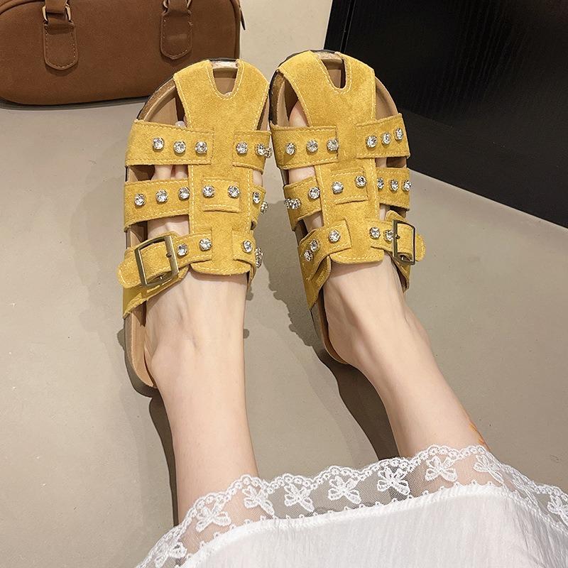 Summer new thick-soled cool slippers women's fashion fish mouth shoes large size beach shoes