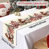 Vintage Christmas Table Runner Farmhouse Table Flag Merry Christmas Decoration for Home 2025 Winter Holidays Dinning Table Decor