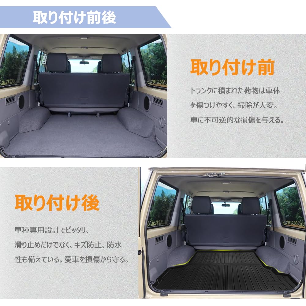 KASUART Skládací podložka do zavazadlového prostoru auta pro Toyota Land Cruiser řady 70 2023 Dveře zavazadlového prostoru Zavazadla Snadný interiér Snadná instalace (Série GDJ) (Listopad -