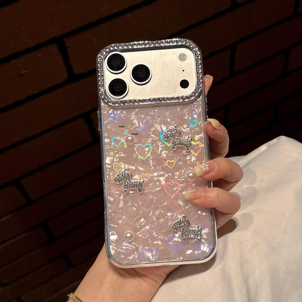 Bright Diamond Pearl Horse Phone Case for Vivo Y500 Pro/X300S, S30/S50