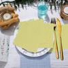100 Sheets 25CM Scalloped Cocktail Napkin 2 Layers Thick Square Disposable Baby Shower Wedding Birthday Party Dessert Beverage Dinner Paper Napkin