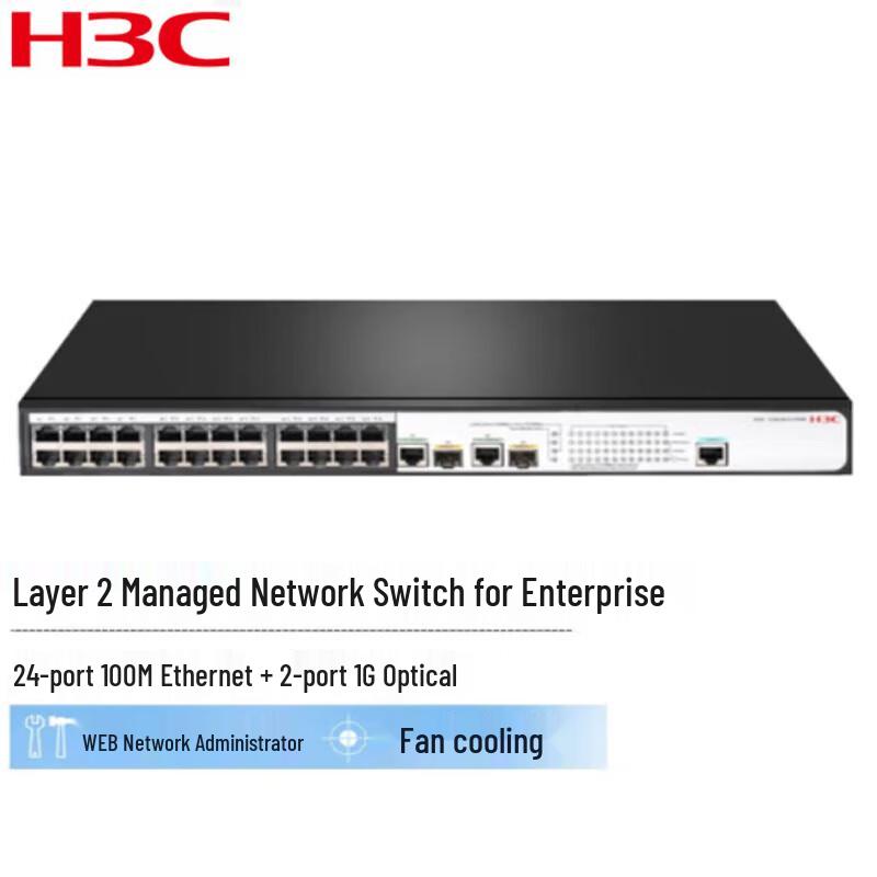

H3C S2626V2-HPWR-EI 24-Port Fast Ethernet PoE Managed Switch