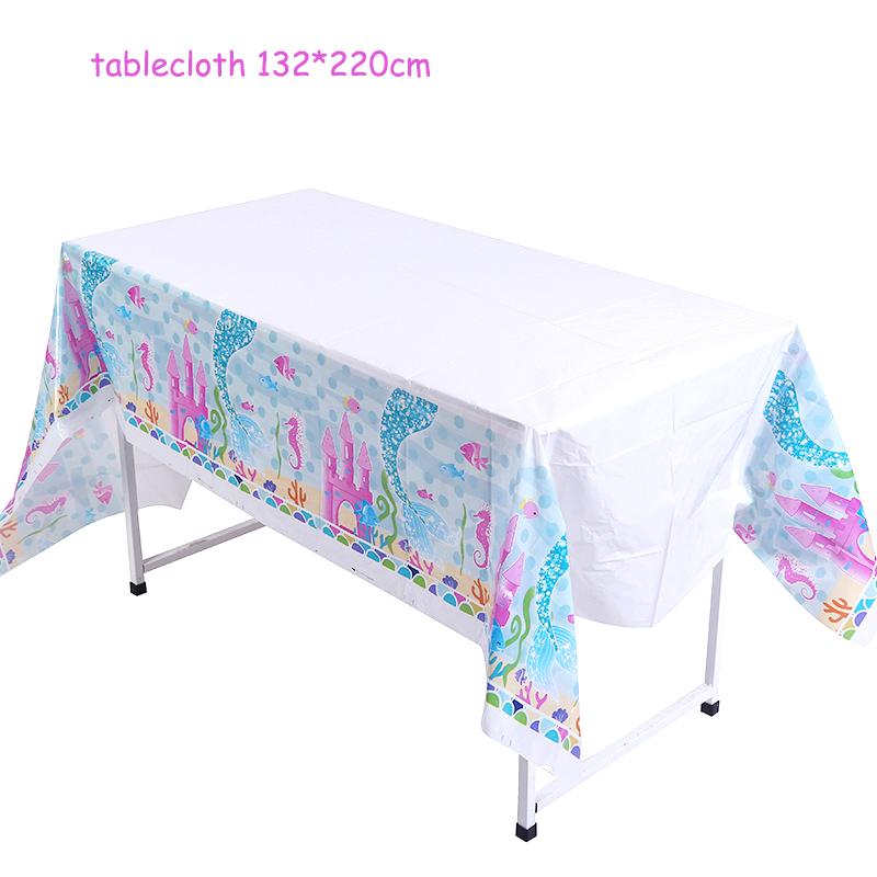 Birthday Party Set Mermaids Party Tableware Paper Cups Plate Latex Balloons Baby Shower Party Decor Kids Favors Party Supply