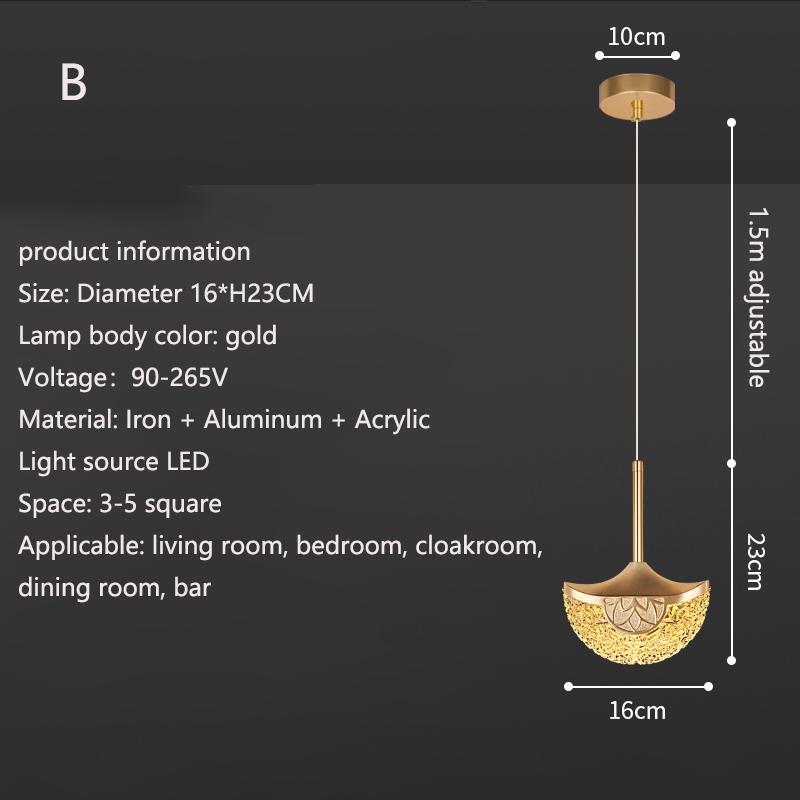 Nordic LED Pendant Lamps Crystal Series Chandelier Fashion Luminaria For Bedroom Restaurant Lighting Home Decors Lamp Lustre Art