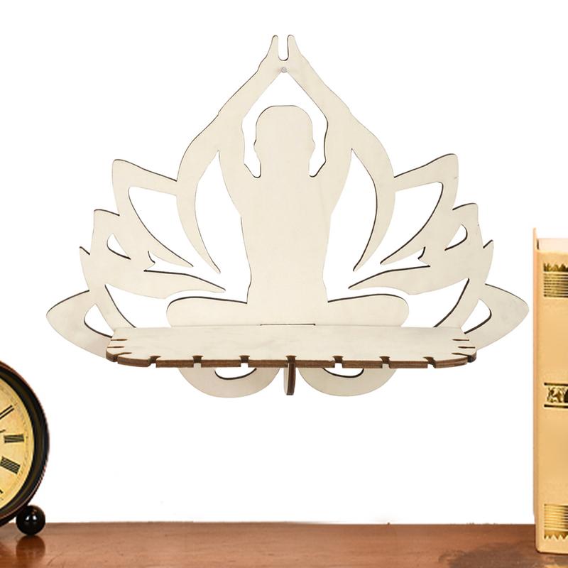 

Floating Shelf Floating Wood Necklace Holder Decorative Wall Necklace Organizer Home Storage Display Stand For Necklace білий