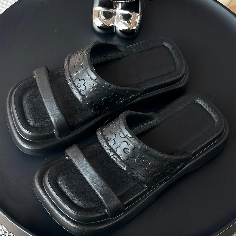 Módní bonbónově barevné dopaminové pantofle platformové klínky sandály dámské vodotěsné silná podrážka plážové nazouváky žena měkké Eva pantofle žabky